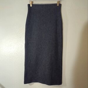 Ivonne Ribbed Midi Pencil Skirt